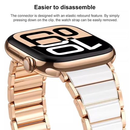 xDfind Ceramic Stainless Steel Watch Band, For Apple Watch 42 / 44 / 45 / 46 / 49mm, For Apple Watch 38 / 40 / 41 / S11 42mm - DealBuddy