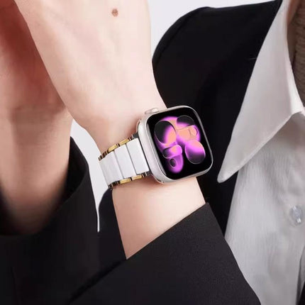 xDfind Ceramic Stainless Steel Watch Band, For Apple Watch 42 / 44 / 45 / 46 / 49mm, For Apple Watch 38 / 40 / 41 / S11 42mm - DealBuddy