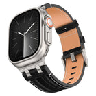 Denim Stitching Vegan Leather Watch Band, For Apple Watch 46mm / 49mm / 45mm / 44mm - DealBuddy