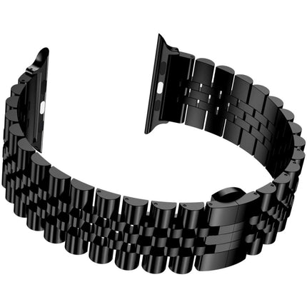 Metal Five Baht Replacement Steel Strap Watchband, For Apple Watch Ultra 49mm / Series 8&7 45mm / SE 2&6&SE&5&4 44mm / 3&2&1 42mm, For Apple Watch Series 8&7 41mm / SE 2&6&SE&5&4 40mm / 3&2&1 38mm - DealBuddy
