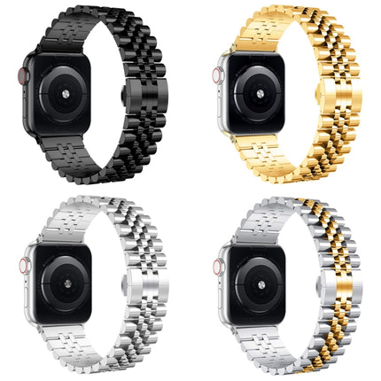Metal Five Baht Replacement Steel Strap Watchband, For Apple Watch Ultra 49mm / Series 8&7 45mm / SE 2&6&SE&5&4 44mm / 3&2&1 42mm, For Apple Watch Series 8&7 41mm / SE 2&6&SE&5&4 40mm / 3&2&1 38mm - DealBuddy