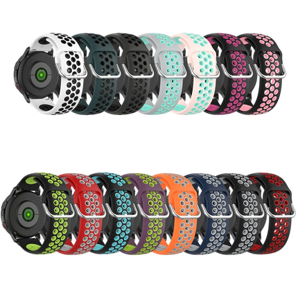 For Samsung Galaxy Watch Active2 44mm Two-color Silicone Replacement Strap Watchband - DealBuddy