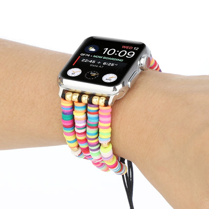 Bohemian Style Soft Ceramic Beaded Strap For Apple Series 6 & SE & 5 & 4 44mm / 3 & 2 & 1 42mm, For Apple Series 7 45mm / 6 & SE & 5 & 4 44mm / 3 & 2 & 1 42mm - DealBuddy