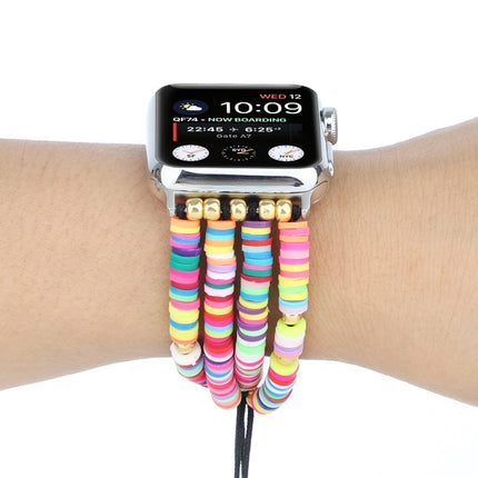 Bohemian Style Soft Ceramic Beaded Strap For Apple Series 6 & SE & 5 & 4 44mm / 3 & 2 & 1 42mm, For Apple Series 7 45mm / 6 & SE & 5 & 4 44mm / 3 & 2 & 1 42mm - DealBuddy