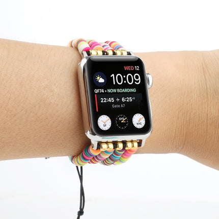 Bohemian Style Soft Ceramic Beaded Strap For Apple Series 6 & SE & 5 & 4 44mm / 3 & 2 & 1 42mm, For Apple Series 7 45mm / 6 & SE & 5 & 4 44mm / 3 & 2 & 1 42mm - DealBuddy