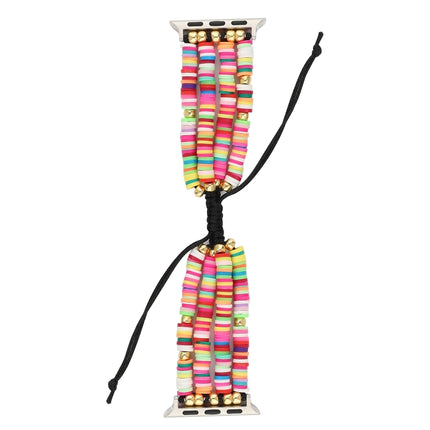 Bohemian Style Soft Ceramic Beaded Strap For Apple Series 6 & SE & 5 & 4 44mm / 3 & 2 & 1 42mm, For Apple Series 7 45mm / 6 & SE & 5 & 4 44mm / 3 & 2 & 1 42mm - DealBuddy