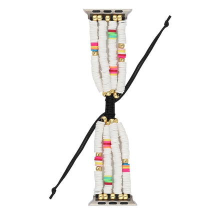 Bohemian Style Soft Ceramic Beaded Strap For Apple Series 6 & SE & 5 & 4 44mm / 3 & 2 & 1 42mm, For Apple Series 7 45mm / 6 & SE & 5 & 4 44mm / 3 & 2 & 1 42mm - DealBuddy