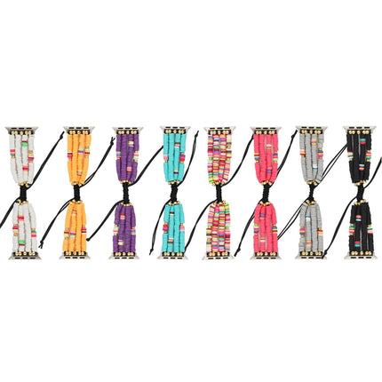 Bohemian Style Soft Ceramic Beaded Strap For Apple Series 6 & SE & 5 & 4 44mm / 3 & 2 & 1 42mm, For Apple Series 7 45mm / 6 & SE & 5 & 4 44mm / 3 & 2 & 1 42mm - DealBuddy