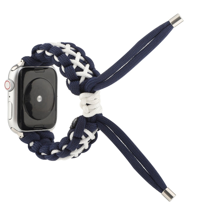 Braided Umbrella Cord Strap, For Apple Series 7 41mm / 6 & SE & 5 & 4 40mm / 3 & 2 & 1 38mm, For Apple Series 7 45mm / 6 & SE & 5 & 4 44mm / 3 & 2 & 1 42mm - DealBuddy