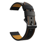 For Samsung Galaxy Watch 3 45mm Round Hole Line Genuine Leather Replacement Strap Watchband - DealBuddy