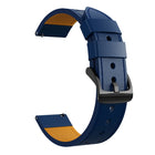 For Samsung Galaxy Watch 3 45mm Round Hole Line Genuine Leather Replacement Strap Watchband - DealBuddy