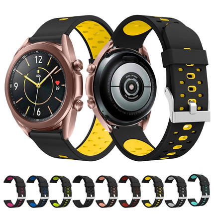 For Samsung Galaxy Watch 3 41mm Three Row Holes Silicone Replacement Strap Watchband