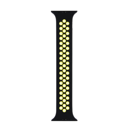 Elastic Silicone Watchband For Apple Watch Series 6 & SE & 5 & 4 40mm / 3 & 2 & 1 38mm, 135mm (Black Yellow), 135mm (Black Grey), 150mm (Red Black) - DealBuddy