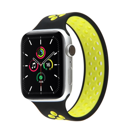 Elastic Silicone Watchband For Apple Watch Series 6 & SE & 5 & 4 40mm / 3 & 2 & 1 38mm, 135mm (Black Yellow), 135mm (Black Grey), 150mm (Red Black) - DealBuddy