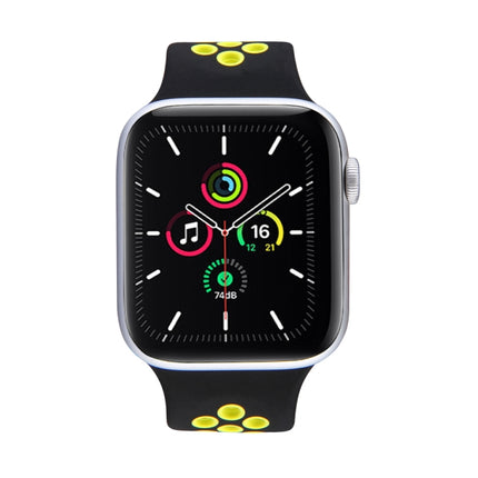 Elastic Silicone Watchband For Apple Watch Series 6 & SE & 5 & 4 40mm / 3 & 2 & 1 38mm, 135mm (Black Yellow), 135mm (Black Grey), 150mm (Red Black) - DealBuddy