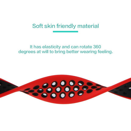 Elastic Silicone Watchband For Apple Watch Series 6 & SE & 5 & 4 44mm / 3 & 2 & 1 42mm, 150mm (Red Black), 160mm (White Black) - DealBuddy