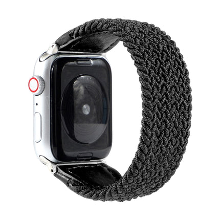 Nylon + Leather Braided Watchband For Apple Watch Series 6 & SE & 5 & 4 40mm / 3 & 2 & 1 38mm - DealBuddy