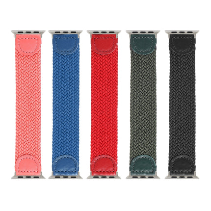 Nylon + Leather Braided Watchband For Apple Watch Series 6 & SE & 5 & 4 44mm / 3 & 2 & 1 42mm, S, M, L - DealBuddy