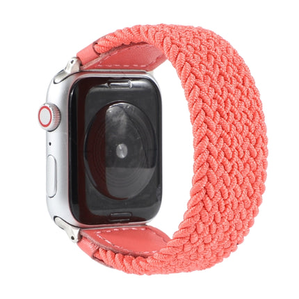 Nylon + Leather Braided Watchband For Apple Watch Series 6 & SE & 5 & 4 44mm / 3 & 2 & 1 42mm, S, M, L - DealBuddy
