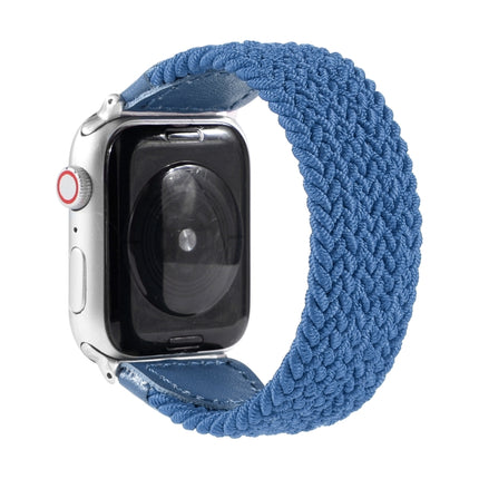 Nylon + Leather Braided Watchband For Apple Watch Series 6 & SE & 5 & 4 44mm / 3 & 2 & 1 42mm, S, M, L - DealBuddy