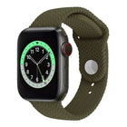 Woven Pattern Silicone Snap Watchband For Apple Watch Series 6 & SE & 5 & 4 40mm / 3 & 2 & 1 38mm - DealBuddy