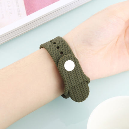 Woven Pattern Silicone Snap Watchband For Apple Watch Series 6 & SE & 5 & 4 40mm / 3 & 2 & 1 38mm, For Apple Watch Series 7 41mm / 6 & SE & 5 & 4 40mm / 3 & 2 & 1 38mm, For Apple Watch Series 8&7 41mm / SE 2&6&SE&5&4 40mm / 3&2&1 38mm - DealBuddy