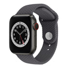 Woven Pattern Silicone Snap Watchband For Apple Watch Series 6 & SE & 5 & 4 40mm / 3 & 2 & 1 38mm - DealBuddy