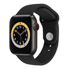 Woven Pattern Silicone Snap Watchband For Apple Watch Series 6 & SE & 5 & 4 44mm / 3 & 2 & 1 42mm - DealBuddy