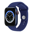 Woven Pattern Silicone Snap Watchband For Apple Watch Series 6 & SE & 5 & 4 44mm / 3 & 2 & 1 42mm - DealBuddy