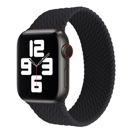 Single-turn Woven Pattern Silicone Watchband For Apple Watch Series 6 & SE & 5 & 4 40mm / 3 & 2 & 1 38mm, S, M, L - DealBuddy