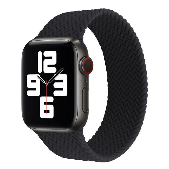 Single-turn Woven Pattern Silicone Watchband For Apple Watch Series 6 & SE & 5 & 4 40mm / 3 & 2 & 1 38mm, S, M, L - DealBuddy