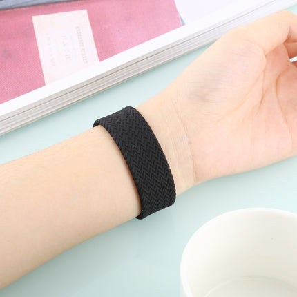 Single-turn Woven Pattern Silicone Watchband For Apple Watch Series 6 & SE & 5 & 4 40mm / 3 & 2 & 1 38mm, S, M, L - DealBuddy