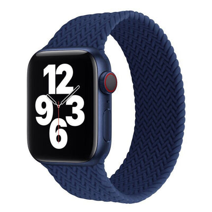 Single-turn Woven Pattern Silicone Watchband For Apple Watch Series 6 & SE & 5 & 4 40mm / 3 & 2 & 1 38mm, S, M, L - DealBuddy