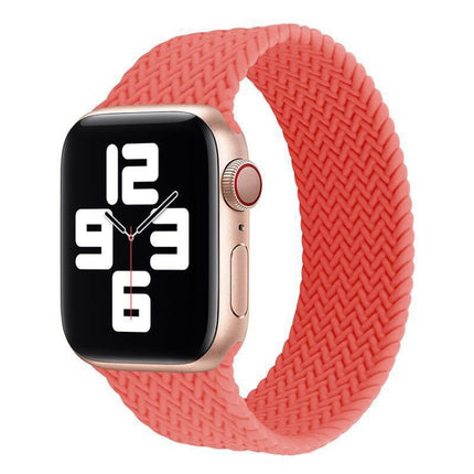 Single-turn Woven Pattern Silicone Watchband For Apple Watch Series 6 & SE & 5 & 4 40mm / 3 & 2 & 1 38mm, S, M, L - DealBuddy