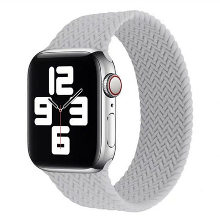 Single-turn Woven Pattern Silicone Watchband For Apple Watch Series 6 & SE & 5 & 4 40mm / 3 & 2 & 1 38mm - DealBuddy