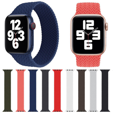Single-turn Woven Pattern Silicone Watchband For Apple Watch Series 6 & SE & 5 & 4 40mm / 3 & 2 & 1 38mm - DealBuddy