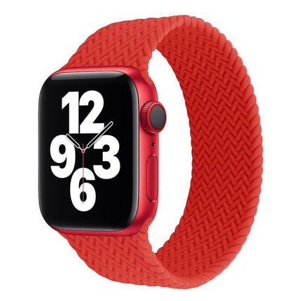 Single-turn Woven Pattern Silicone Watchband For Apple Watch Series 6 & SE & 5 & 4 40mm / 3 & 2 & 1 38mm, S, M, L - DealBuddy