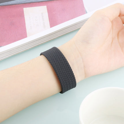 Single-turn Woven Pattern Silicone Watchband For Apple Watch Series 6 & SE & 5 & 4 44mm / 3 & 2 & 1 42mm, S, M, L - DealBuddy