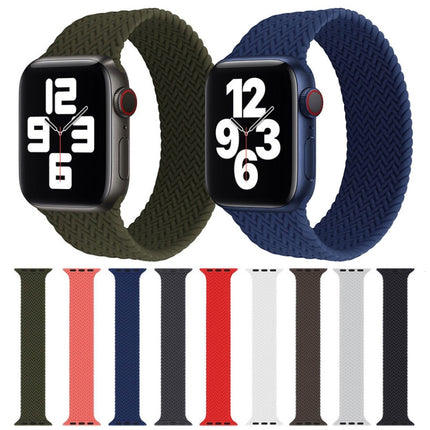 Single-turn Woven Pattern Silicone Watchband For Apple Watch Series 6 & SE & 5 & 4 44mm / 3 & 2 & 1 42mm, S, M, L - DealBuddy