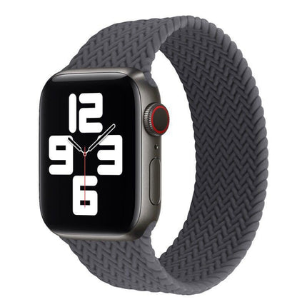 Single-turn Woven Pattern Silicone Watchband For Apple Watch Series 6 & SE & 5 & 4 44mm / 3 & 2 & 1 42mm, S, M, L - DealBuddy