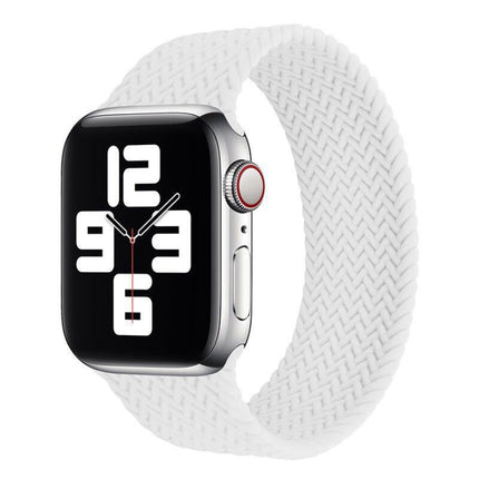 Single-turn Woven Pattern Silicone Watchband For Apple Watch Series 6 & SE & 5 & 4 44mm / 3 & 2 & 1 42mm, S, M, L - DealBuddy