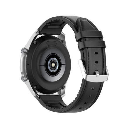 20mm Silicone Leather Replacement Strap Watchband for Samsung Galaxy Watch 3 41mm
