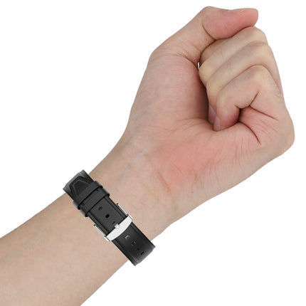 20mm Silicone Leather Replacement Strap Watchband for Samsung Galaxy Watch 3 41mm