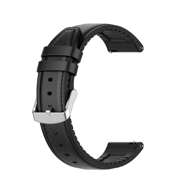 22mm Silicone Leather Replacement Strap Watchband for Samsung Galaxy Watch 3 45mm