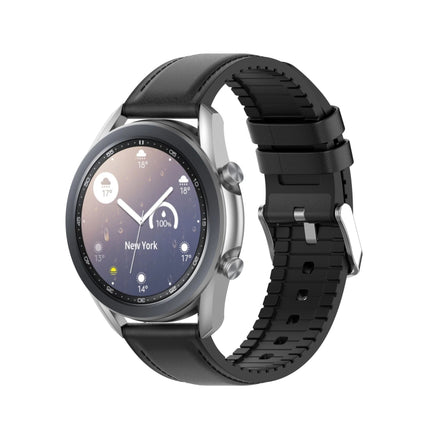 22mm Silicone Leather Replacement Strap Watchband for Samsung Galaxy Watch 3 45mm - DealBuddy