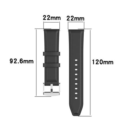 22mm Silicone Leather Replacement Strap Watchband for Samsung Galaxy Watch 3 45mm - DealBuddy