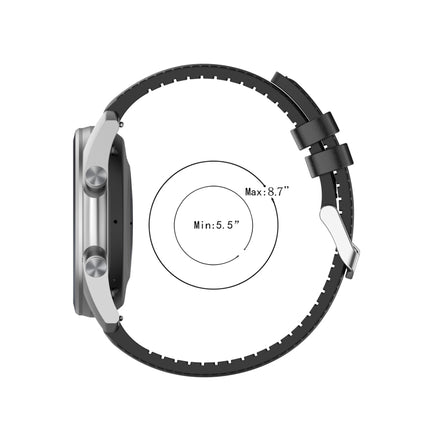 22mm Silicone Leather Replacement Strap Watchband for Samsung Galaxy Watch 3 45mm - DealBuddy
