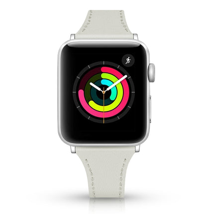 Leather Replacement Strap Watchband with Steel Button, For Apple Watch Series 7  41mm / & 6 & SE & 5 & 4 40mm, For Apple Watch Series  7  45mm / & 6 & SE & 5 & 4 44mm - DealBuddy