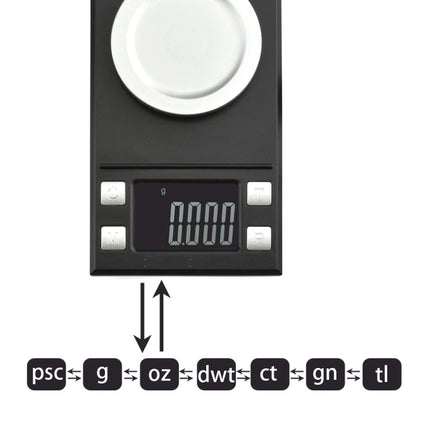 MH-8028 50g x 0.001g High Accuracy Digital Electronic Portable Jewelry Diamond Gem Carat Lab Weight Scale Balance Device with 1.6 inch LCD Screen