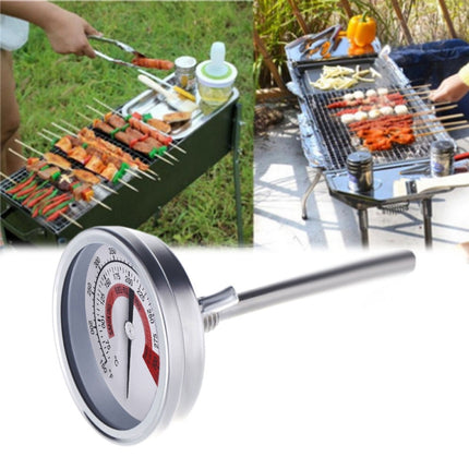 Stainless Steel Oven Thermometers BBQ Smoker Pit Grill Bimetallic Thermometer Temp Gauge Cooking Tools with Dual Display & Anti-fog Glass - DealBuddy